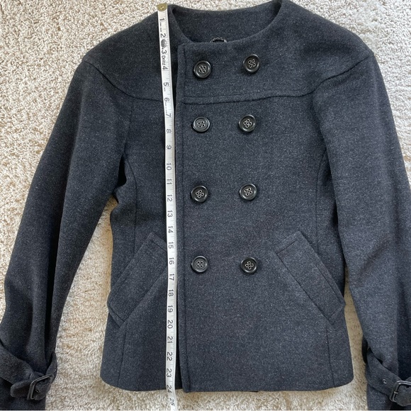 Charcoal Pea Coat by BCBG MaxAzria - Picture 3 of 10